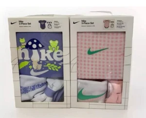 Nike Bebé Conjunto de 3 Piezas con Body, Sombrero y Babero Unisex Recién Nacido 0-6M - Imagen 1 de 10
