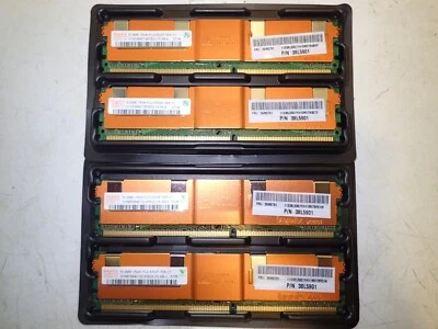 Lot of 4 IBM hynix Server Memory RAM  38L5901 512MB x 4 DDR2 1RX8 PC2 5300F ECC - Image 1 of 4