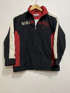 Youth Boys Red/Black Lined Athletic/Warm Up Jacket Sz M 10-12 Mesh Lined - Picture 1 of 12