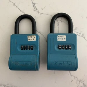 LOT of 2 ShurLok Real Estate Lock Boxes Key Storage Realtor Lockbox Safe Letters - Picture 1 of 6