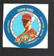 1990 King-B Meats #10 Chris Sabo card, Cincinnati Reds
