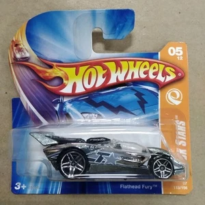 2007 Hot Wheels #113 Track Stars 5/12 FLATHEAD FURY Chrome w/OH5 Spoke Short A28 - Picture 1 of 5