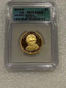 2008 S Andrew Jackson US Presidential Proof Dollar Coin  ICG PR70 DCAM - Picture 1 of 2