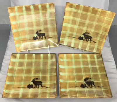 Better Homes & Gardens Juego de 4 platos cuadrados de ensalada de alce itinerante de gres de 7 5/8" Foto 1 de 4