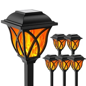 Solar Lights Outdoor Garden Decor Solar Torch Light Outdoor Waterproof 6 Pack... - Picture 1 of 7
