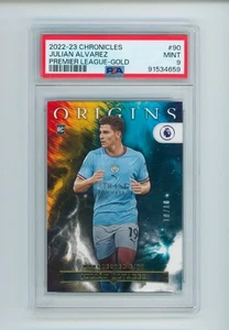 2022-23 Julian Alvarez Panini Chronicles Origins Gold Rookie Card 10/10 PSA 9 - Picture 1 of 3