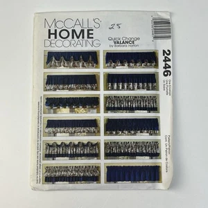 McCalls Pattern 2446  Valance Window Treatment Home Decor - Picture 1 of 2