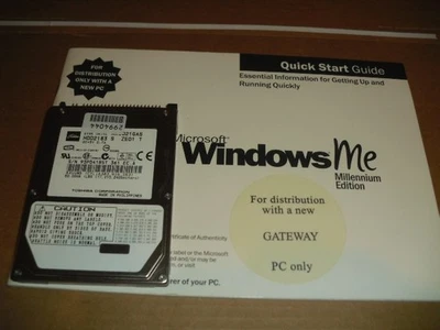 60 GB Hard Drive  for Gateway Solo5300  Laptop. WIND. Me  OS on it+ Quick Guide - Image 1 of 4