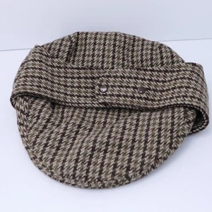 Kangol Bugatti Vtg England Tweed Wool Trapper Newsboy Cabbie Golf Hat Cap - Picture 1 of 24