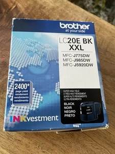 Brother LC20EBK XXL 9/2023 New Sealed Genuine High Yield Ink Cartridge 2400 Page - Picture 1 of 6