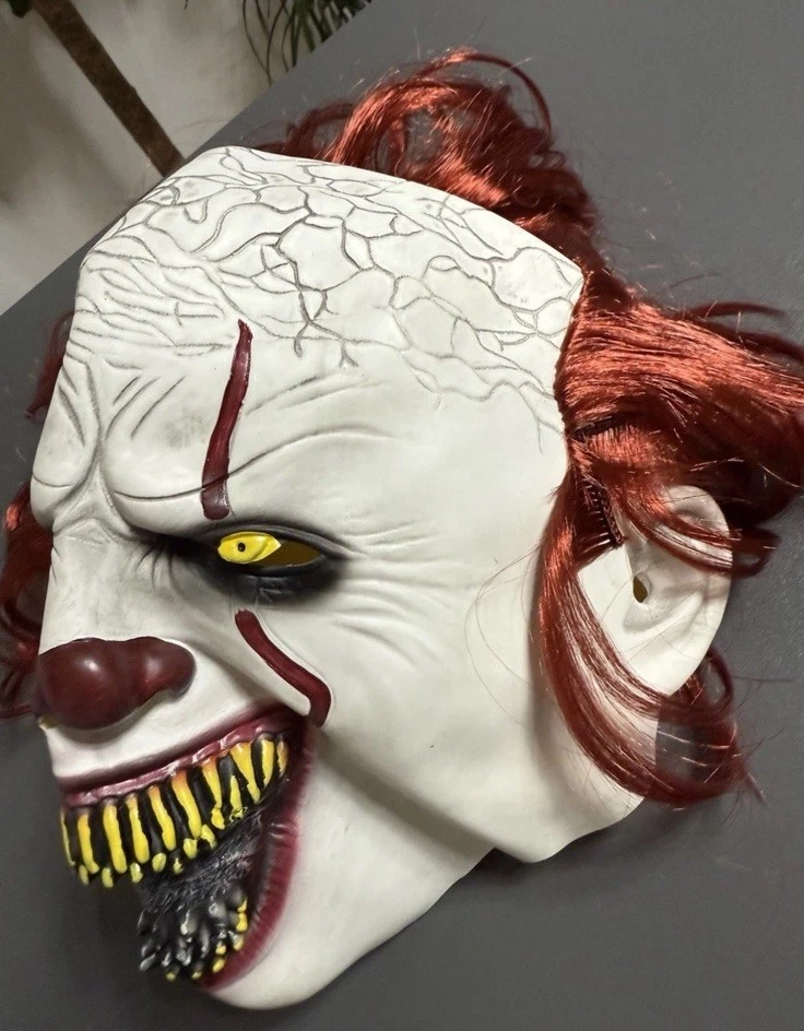 Halloween King Maske Pennywise Horror Clown Mask Latex Stephen Es Karneval - Bild 1 von 1