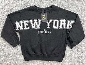 Art Class Girl's Size Small (6-7) Fleece New York Graphic Sweatshirt Black - Picture 1 of 7