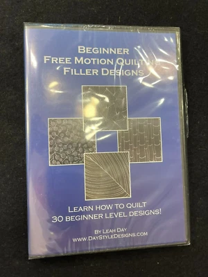 Beginner Free Motion Quilting Filler Designs DVD (2010) Leah Day - Image 1 of 2