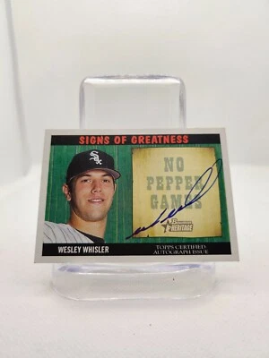 2005 TOPPS BOWMAN HERITAGE SIGNS OF GREATNESS WESLEY WHISLER #SGWW SIGNED CARD - Image 1 of 2