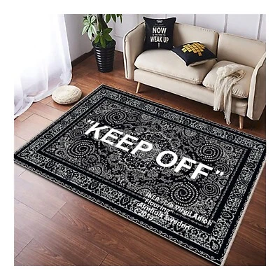Keep Off Rug, For Living Room, Fan Carpet, Off White Rug, Keep Off, Keep Off Car - Image 1 of 4