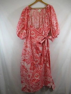 Vestido midi envolvente Mara Hoffman Fila talla grande 3 bolsillos manga 3/4 algodón orgánico Foto 1 de 4