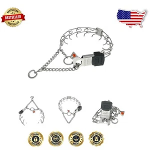 Premium Stainless Steel Dog Collar with Quick Release ClicLock Buckle - 16in - Picture 1 of 11