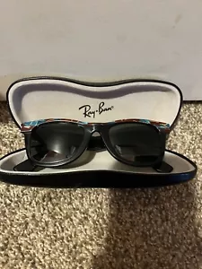Vintage Ray Ban B&L Wayfarer Street Neat Turquoise Maroon Mosaic Sunglasses - Picture 1 of 12
