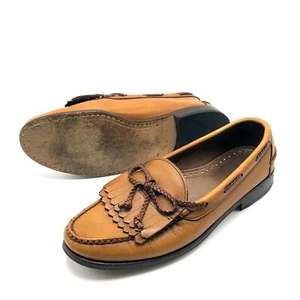 Zapatos informales sin cordones Allen Edmonds Everson talla 10D de cuero bronceado/marrón - Imagen 1 de 12