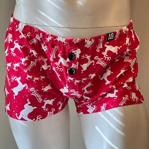 Aussie Bum Woven Holiday Print Boxer Shorts Size Large