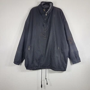 Willy Bogner Men XL Vintage Jacket Polar Experience Zip Embroidered Black Thin - Picture 1 of 18