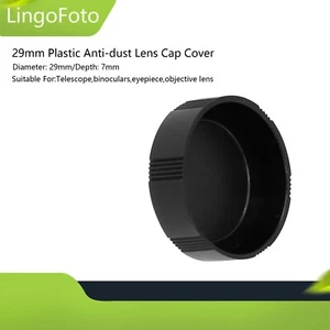 Cubierta de lente antipolvo de plástico de 29 mm para binocular telescopio de lente DSLR - Imagen 1 de 10