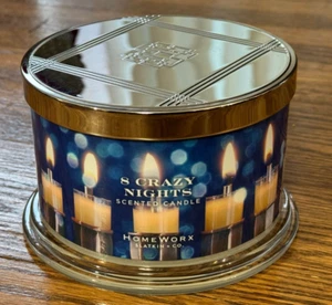 New! HomeWorx 8 CRAZY NIGHTS Candle 18oz, 4 wick, Harry Slatkin - Picture 1 of 6