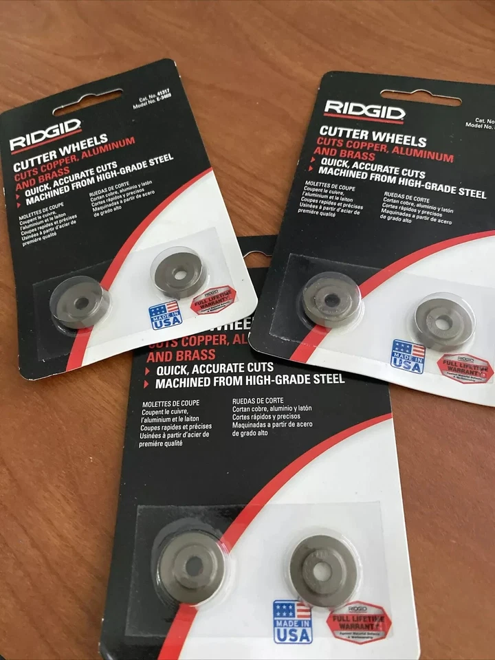 LOT OF 3 RIDGID 41317 Model E-3469 2 PACK TUBING/PIPE CUTTER WHEELS-BRAND NEW - Image 1 of 1