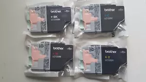 BROTHER LC1220 GENUINE INK CARTRIDGES - BLACK CYAN MAGENTA YELLOW - Picture 1 of 6