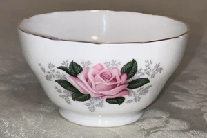 Vintage Royal Adderley Open Sugar Bowl Fine Bone China Pink Roses - Picture 1 of 5