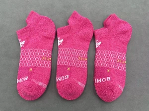 Free shipping Bombas 3 pairs Women's Running Ankle socks - Size Large pink - Picture 1 of 2