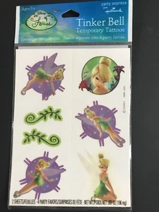 Tinker Bell Party Supplies-Tattoo Sheets. 2 Sheets  - Picture 1 of 1