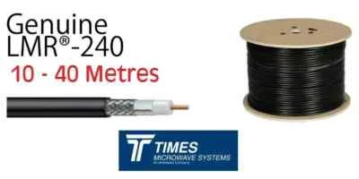 LMR-240 Times Microwave coaxial 50 Ohm Low Loss coax Cable Radio 10-40m - Image 1 of 4