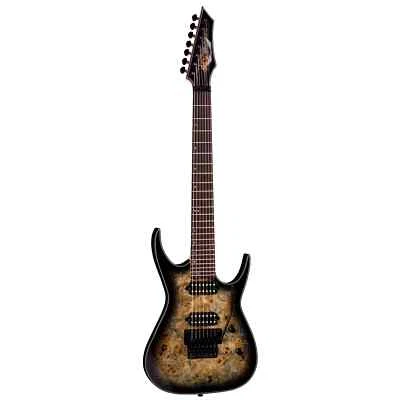 Dean Exile Select 7 Floyd Fluence 7-String Guitar, Natural Black Burst - Image 1 of 4