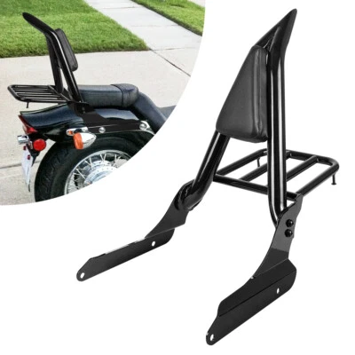 Detachable Sissy Bar Rear Backrest w/ Luggage Rack For 99-08 Honda Shadow VLX600 Foto 1 de 4