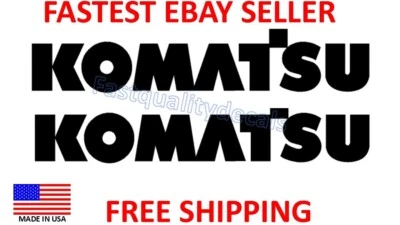 FOR Komatsu Black Decal Sticker Excavator Forklift Loader CHOOSE SIZE-SHIPS FAST - Image 1 of 4
