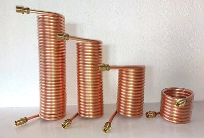 Spirale Tubi IN Rame 15x1mm 5m-25m Interno-ø 154mm Stufa DN150 Con 1/2 " Ag - Image 1 of 4