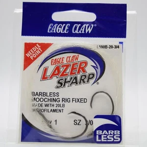 Eagle Claw Barbless Fixed Mooching Rig L590B-20-3/4 20lb 3/0-4/0 - Picture 1 of 2