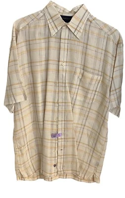 Camisa de vestir Henry Jacobson manga corta lino a cuadros botones delanteros Foto 1 de 4