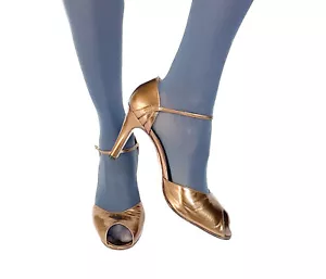 Bruno Magli Gold Strappy Sandals - Leather - Vintage - 40.5 / UK 7.5 - Imagen 1 de 10