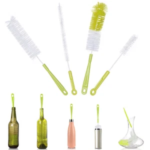 Portable Bottle Cleaner Brush Set 4 Pack Long &Short Handled PP Cleaning Brushes - Picture 1 of 2