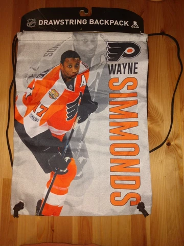 NHL Philadelphia Flyers Wayne Simmonds Drawstring Backpack - New Never Used Cover