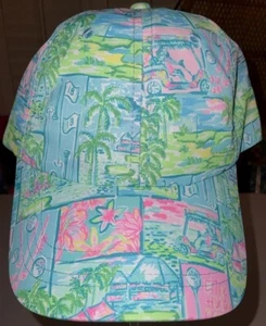 Lilly Pulitzer Run Around Hat High Tide Navy Honda Classic EUC - Picture 1 of 6