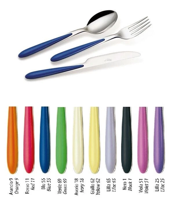 Set 24 Pezzi Servizio di Posate da Tavola Caribe Colore Avorio - Immagine 1 di 1