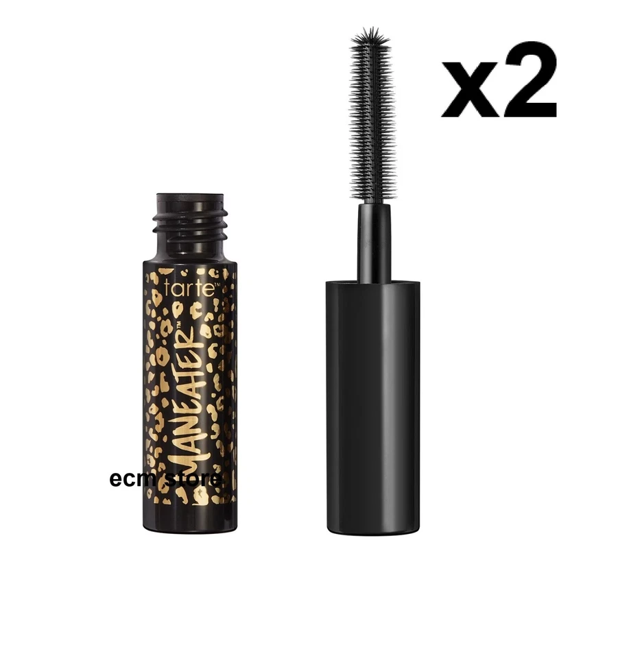 TARTE Lot de 2 Mini Mascara Maneater NOIR Mascara format voyage 2 ml /EBUT - Photo 1/1