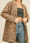 Nwt Women's Lush Brand Cheetah Leopard Print Coat Jacket Size M Medium