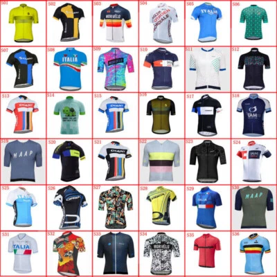 Camiseta deportiva de ciclismo de manga corta para hombre Camiseta de bicicleta Equipo Camisas de bicicleta Uniforme de carreras Foto 1 de 4