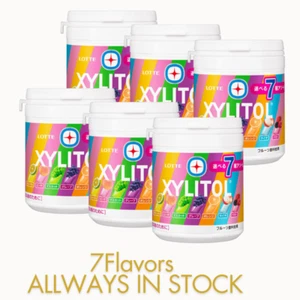LOTTE XYLITOL Gum 7+X Fruit Flavor Assorted bottle【6bottles×133g】In Stock Japan - Picture 1 of 13