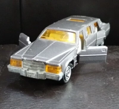 Majorette Cadillac Limousine Luxury Car #339 France Charcoal 1/58 Box Ship - Image 1 of 4