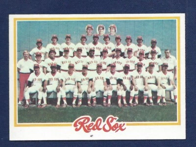 RAZOR SHARP  1978 TOPPS #424 BOSTON RED SOX TEAM CARD CHECKLIST  .99 SH S998 - Image 1 of 2
